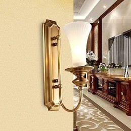 Applique da parete classica mini in ottone con lampadina inclusa