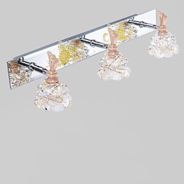 Applique da parete per bagno moderna contemporanea in metallo e vetro