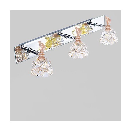 Applique da parete per bagno moderna contemporanea in metallo e vetro