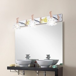 Applique da parete per bagno moderna contemporanea in metallo e vetro