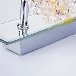 Applique da parete per bagno moderna contemporanea in metallo e vetro