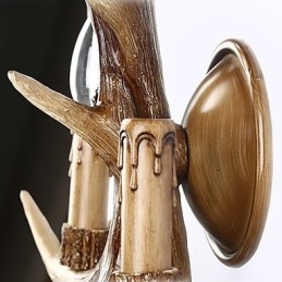 Applique da parete mini tradizionale/classica in resina finitura ottone
