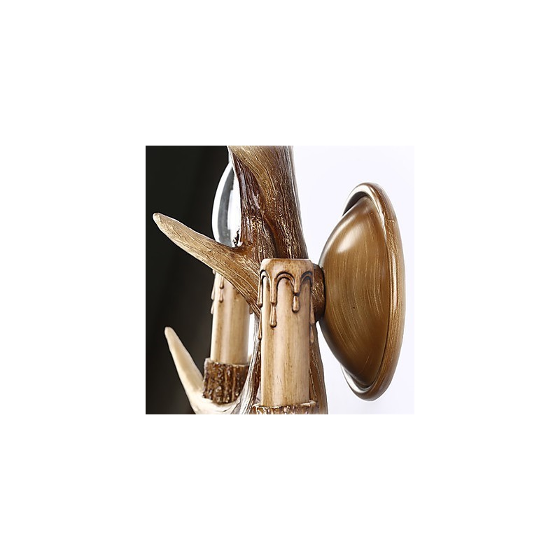 Applique da parete mini tradizionale/classica in resina finitura ottone
