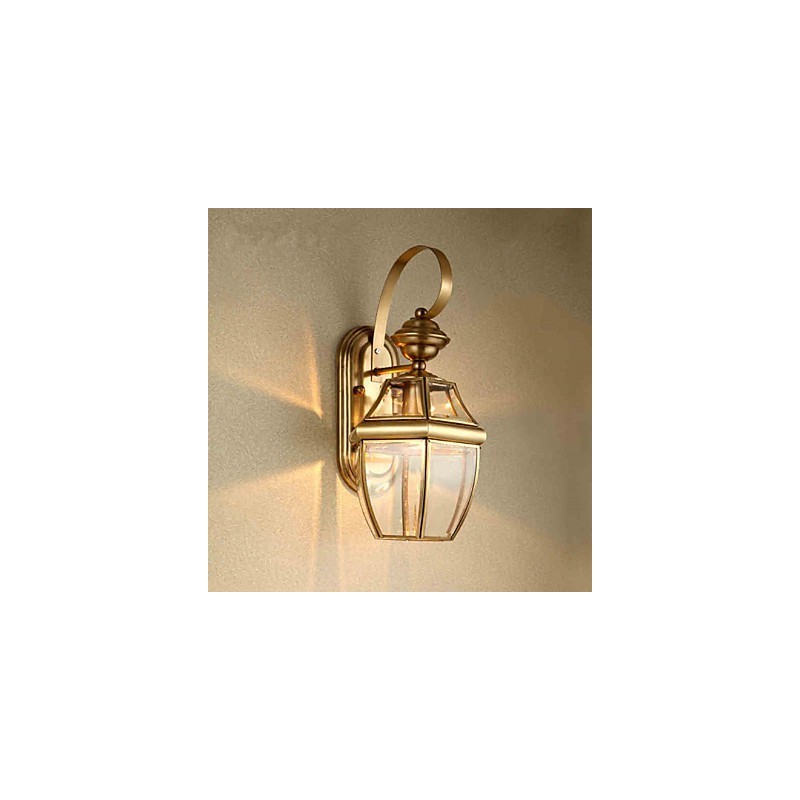 Applique da parete classica mini in metallo finitura ottone