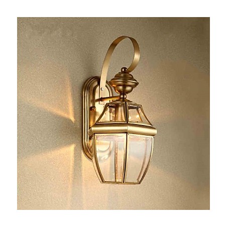Applique da parete classica mini in metallo finitura ottone