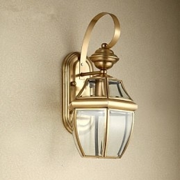 Applique da parete classica mini in metallo finitura ottone