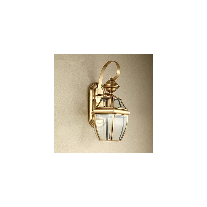 Applique da parete classica mini in metallo finitura ottone