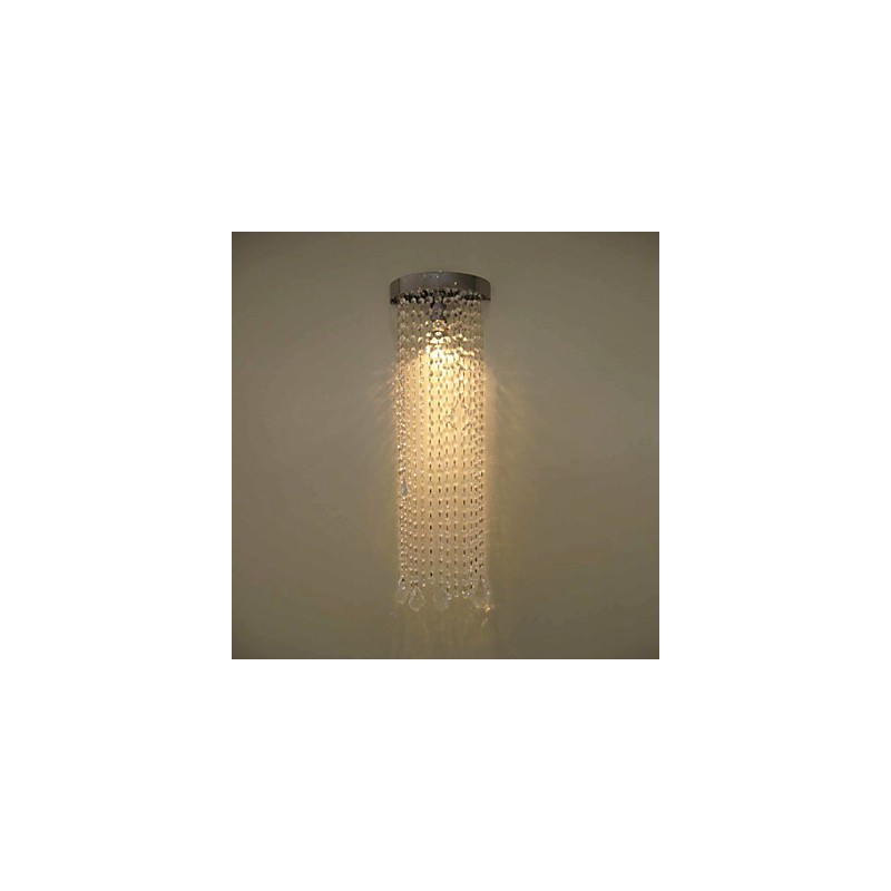 Applique da parete moderna MR16 50 W nera con cristalli trasparenti