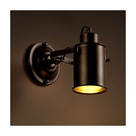 Applique da parete moderna in metallo nero LED integrato 5W 1 luce