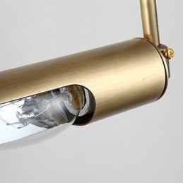 Applique da parete mini classica tradizionale in metallo e vetro, finitura ottone, 2 lampadine
