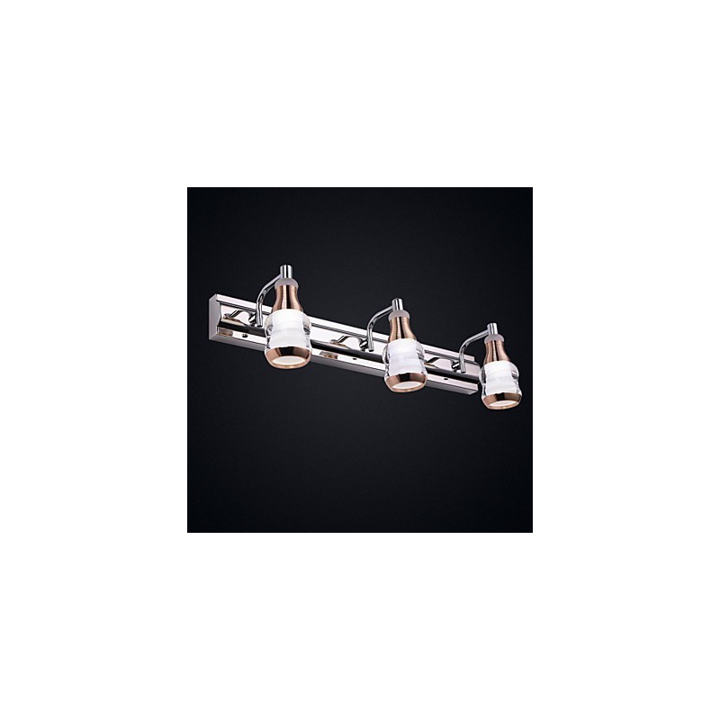 Applique da bagno moderna in metallo con LED integrato bianco