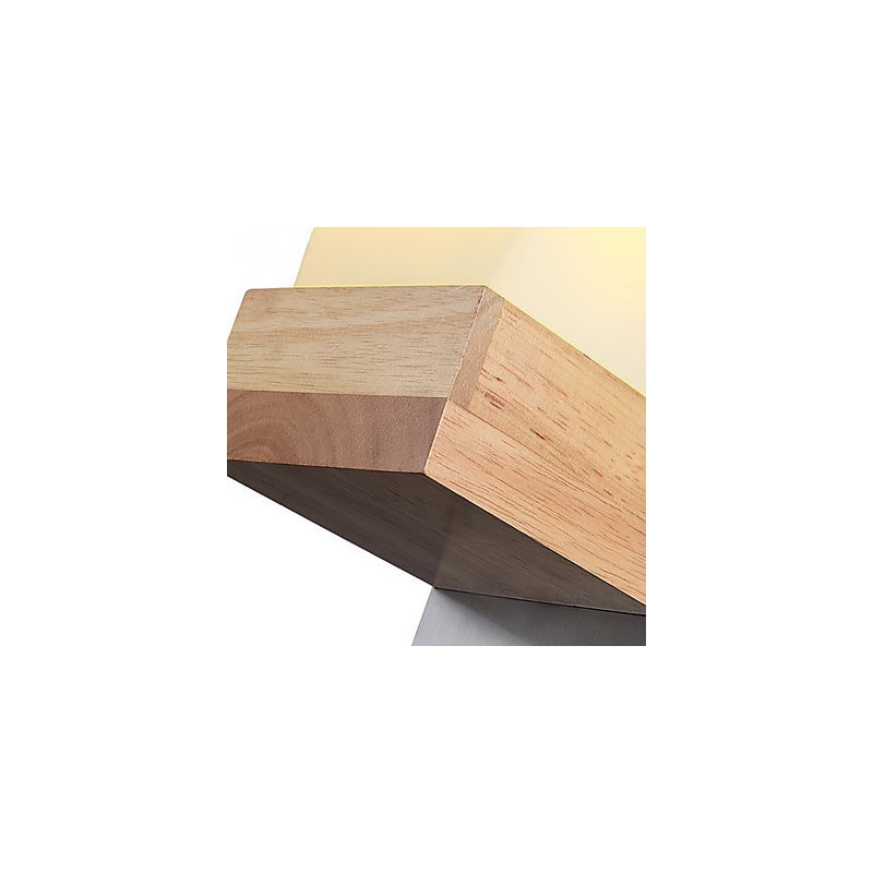 Applique da parete classica mini in legno/bambù finitura ottone