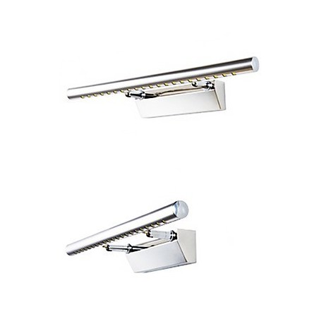 Specchio frontale con luce LED cromato a montaggio superficiale