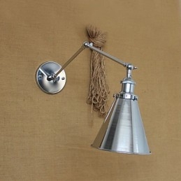 Applique da parete da lettura Mini stile rustico/lodge in metallo