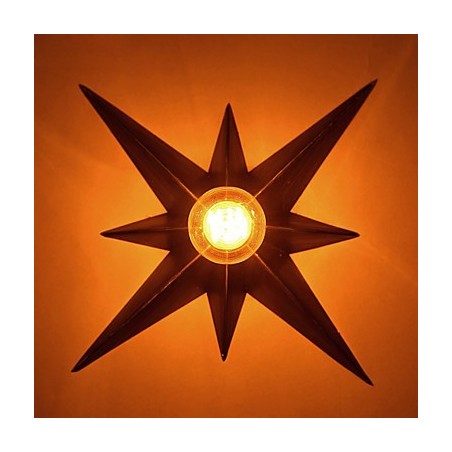 Applique da parete a stella a cinque punte rossa in metallo, 1 lampadina E26/E27, 40W