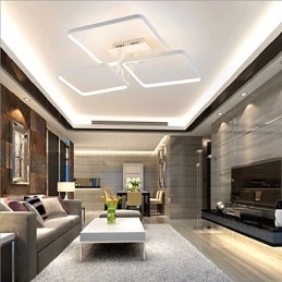 Plafoniera a filo moderna e contemporanea LED integrato 85W bianca 80 cm