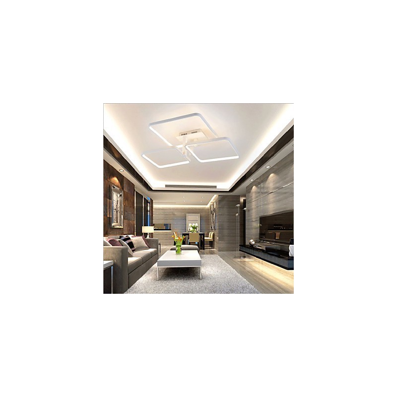 Plafoniera a filo moderna e contemporanea LED integrato 85W bianca 80 cm