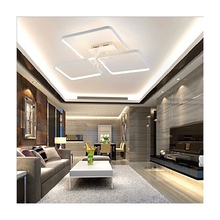 Plafoniera a filo moderna e contemporanea LED integrato 85W bianca 80 cm