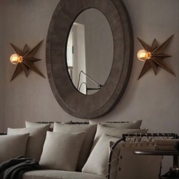 Applique da parete a stella a cinque punte rossa in metallo, 1 lampadina E26/E27, 40W