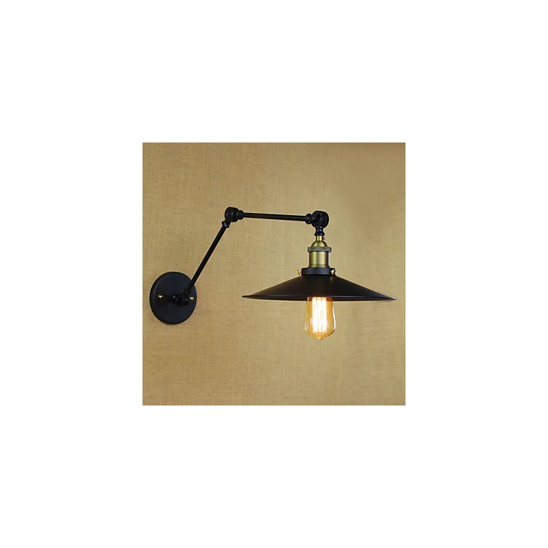 Applique da parete con braccio oscillante in metallo stile rustico/lodge Mini