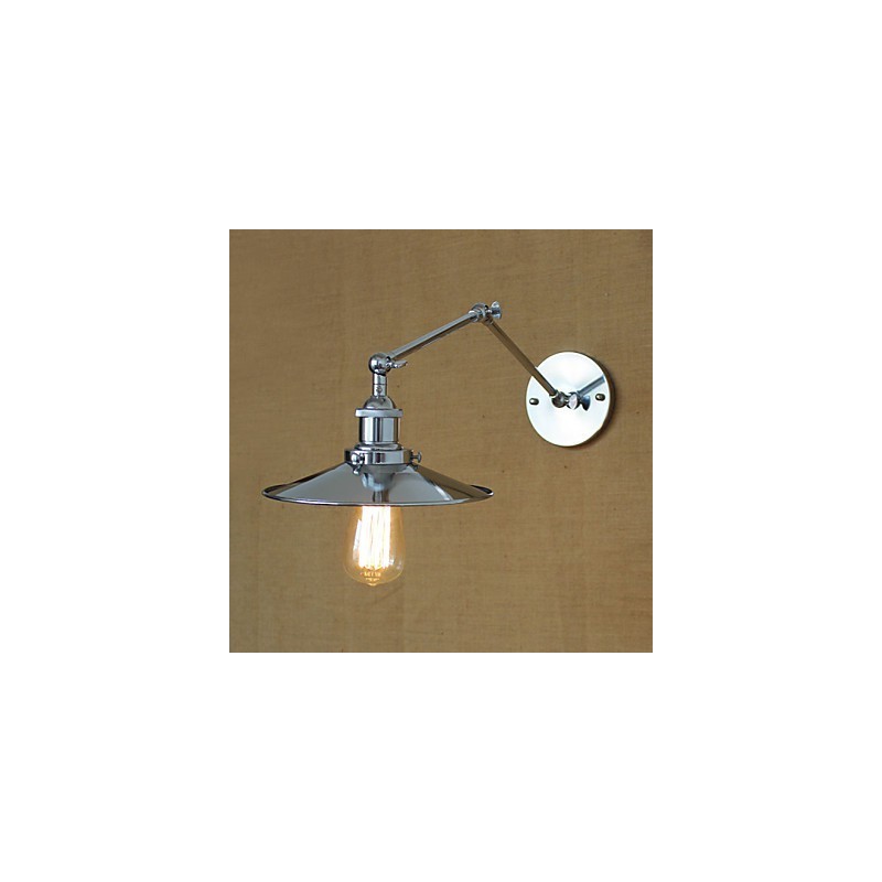 Applique da parete con braccio oscillante in metallo stile rustico/lodge Mini