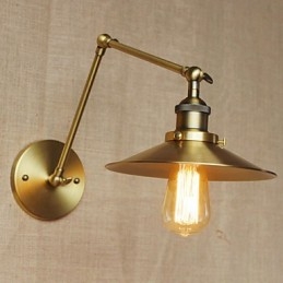 Applique da parete con braccio oscillante in metallo stile rustico/lodge Mini