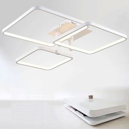 Plafoniera a filo moderna e contemporanea LED integrato 85W bianca 80 cm