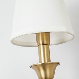 Applique da parete country mini in metallo e ottone, 2 luci E12/E14