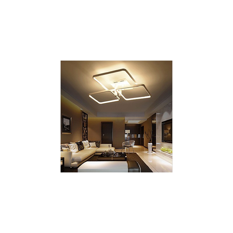 Plafoniera a filo moderna e contemporanea LED integrato 85W bianca 80 cm