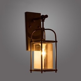 Applique da parete industriale stile nordamericano con lampadina Edison Flute, nero