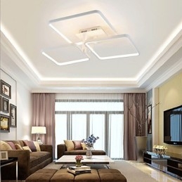 Plafoniera a filo moderna e contemporanea LED integrato 85W bianca 80 cm