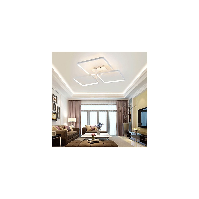 Plafoniera a filo moderna e contemporanea LED integrato 85W bianca 80 cm