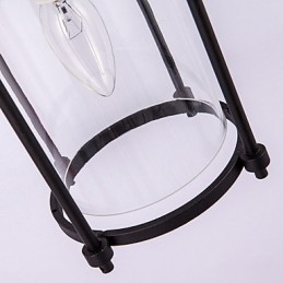 Applique da parete industriale stile nordamericano con lampadina Edison Flute, nero