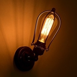 Applique da parete in metallo stile rustico/lodge 1 luce
