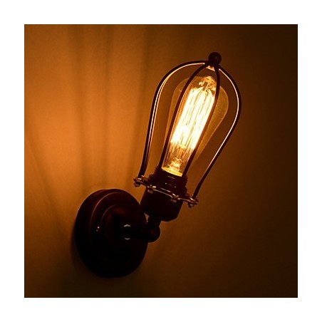 Applique da parete in metallo stile rustico/lodge 1 luce