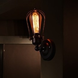 Applique da parete in metallo stile rustico/lodge 1 luce