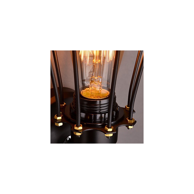 Applique da parete in metallo stile rustico/lodge 1 luce