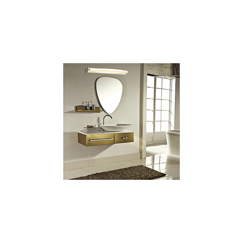 Applique specchio bagno LED integrato acciaio inox e acrilico 70 cm