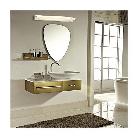 Applique specchio bagno LED integrato acciaio inox e acrilico 70 cm