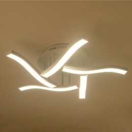 Plafoniera a filo moderna LED integrato bianca 82 cm 75 W