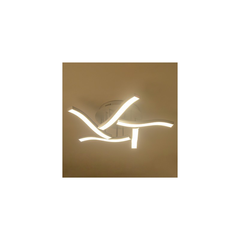 Plafoniera a filo moderna LED integrato bianca 82 cm 75 W