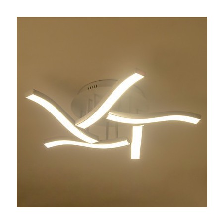 Plafoniera a filo moderna LED integrato bianca 82 cm 75 W