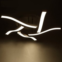 Plafoniera a filo moderna LED integrato bianca 82 cm 75 W