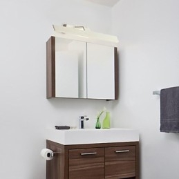 Applique da bagno moderna contemporanea LED integrato 16W bianca metallo 56 cm