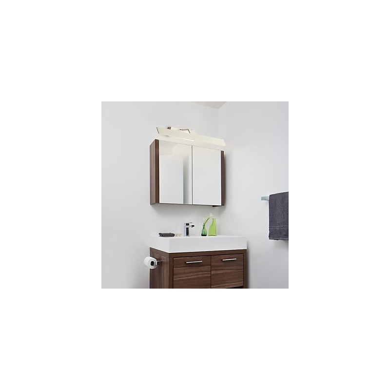 Applique da bagno moderna contemporanea LED integrato 16W bianca metallo 56 cm