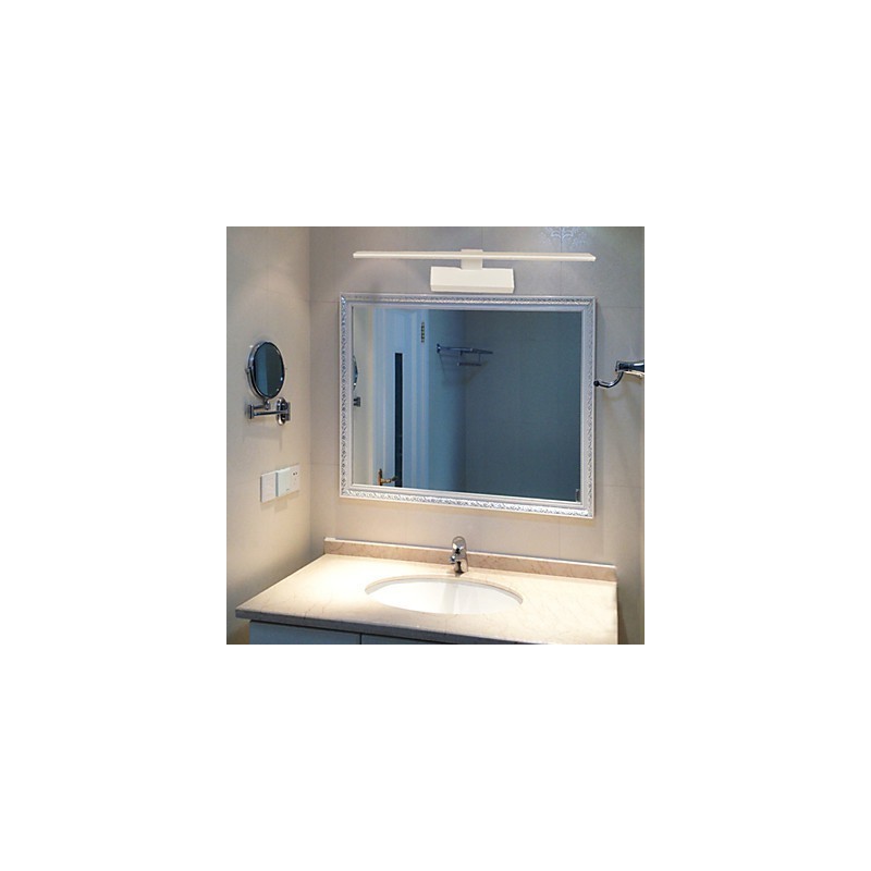 Applique da bagno moderna contemporanea LED integrato 16W bianca metallo 56 cm