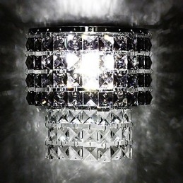 Applique da parete moderna in cristallo trasparente con LED integrato 3 W