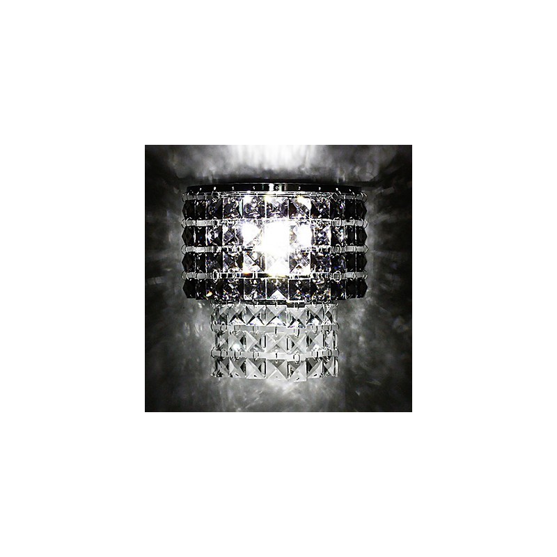 Applique da parete moderna in cristallo trasparente con LED integrato 3 W