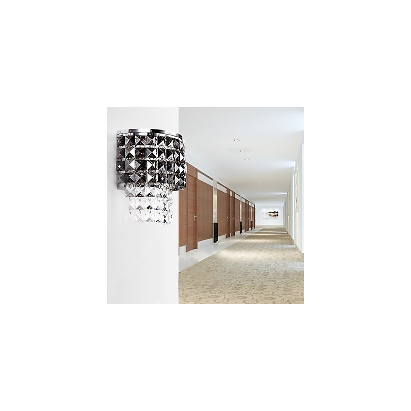 Applique da parete moderna in cristallo trasparente con LED integrato 3 W