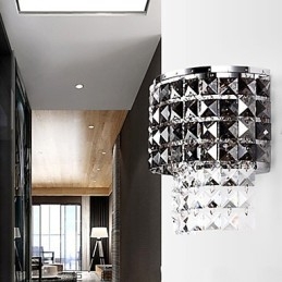 Applique da parete moderna in cristallo trasparente con LED integrato 3 W
